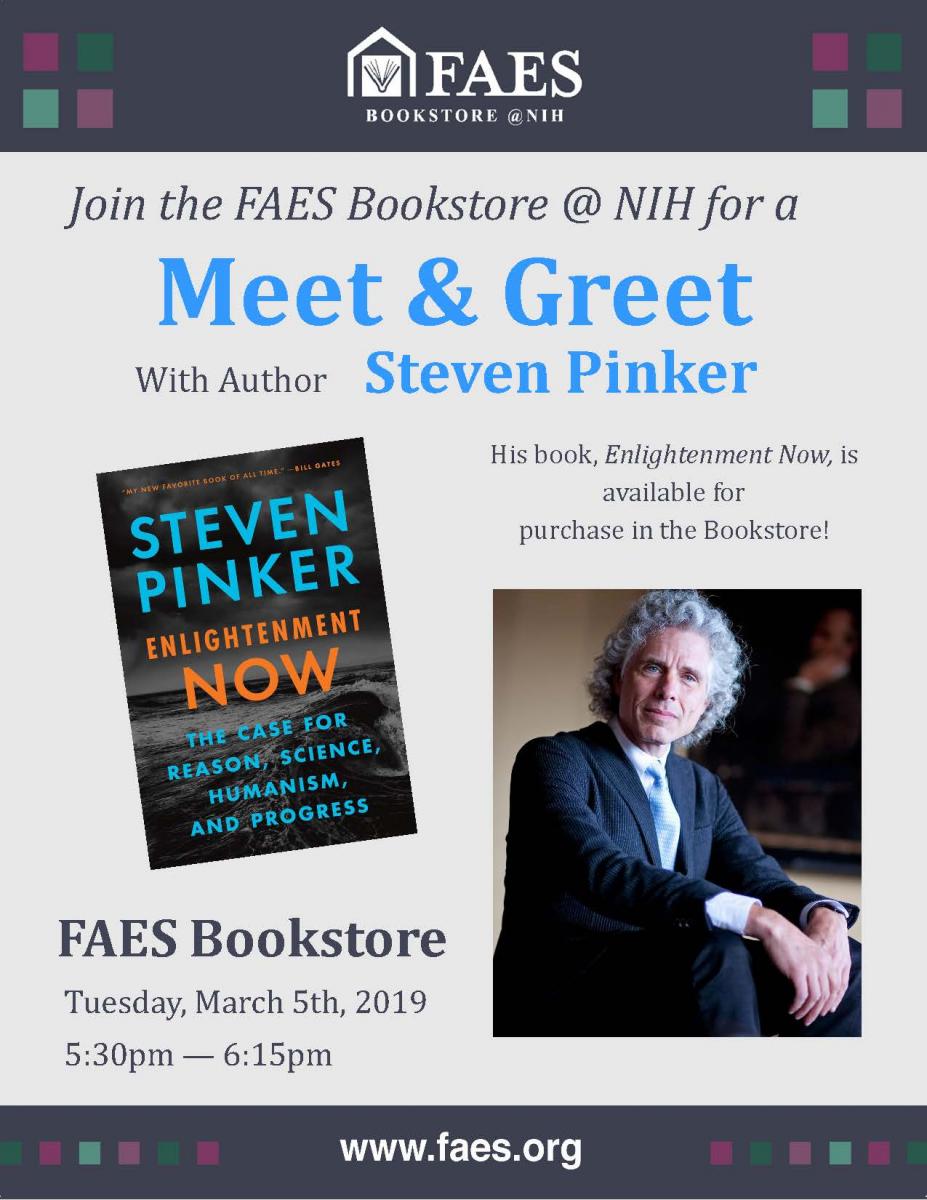 Author Meet & Greet: Dr. Steven Pinker | March 5 @ 5:30pm, FAES Bookstore